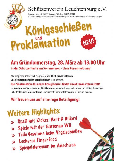 Einladung Königschießen 2013